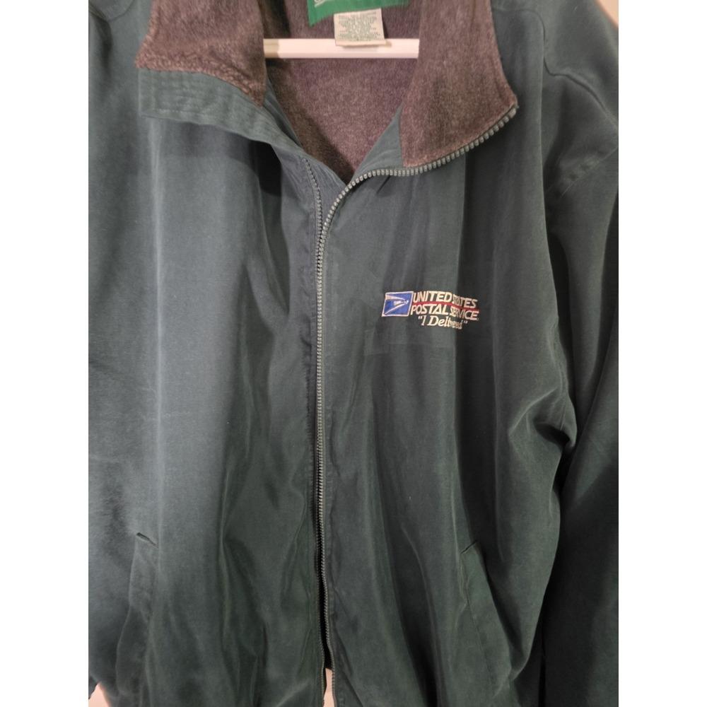 USPS United States Postal Service Outer Banks Jacket XL Fleece Lined Vintage Gre